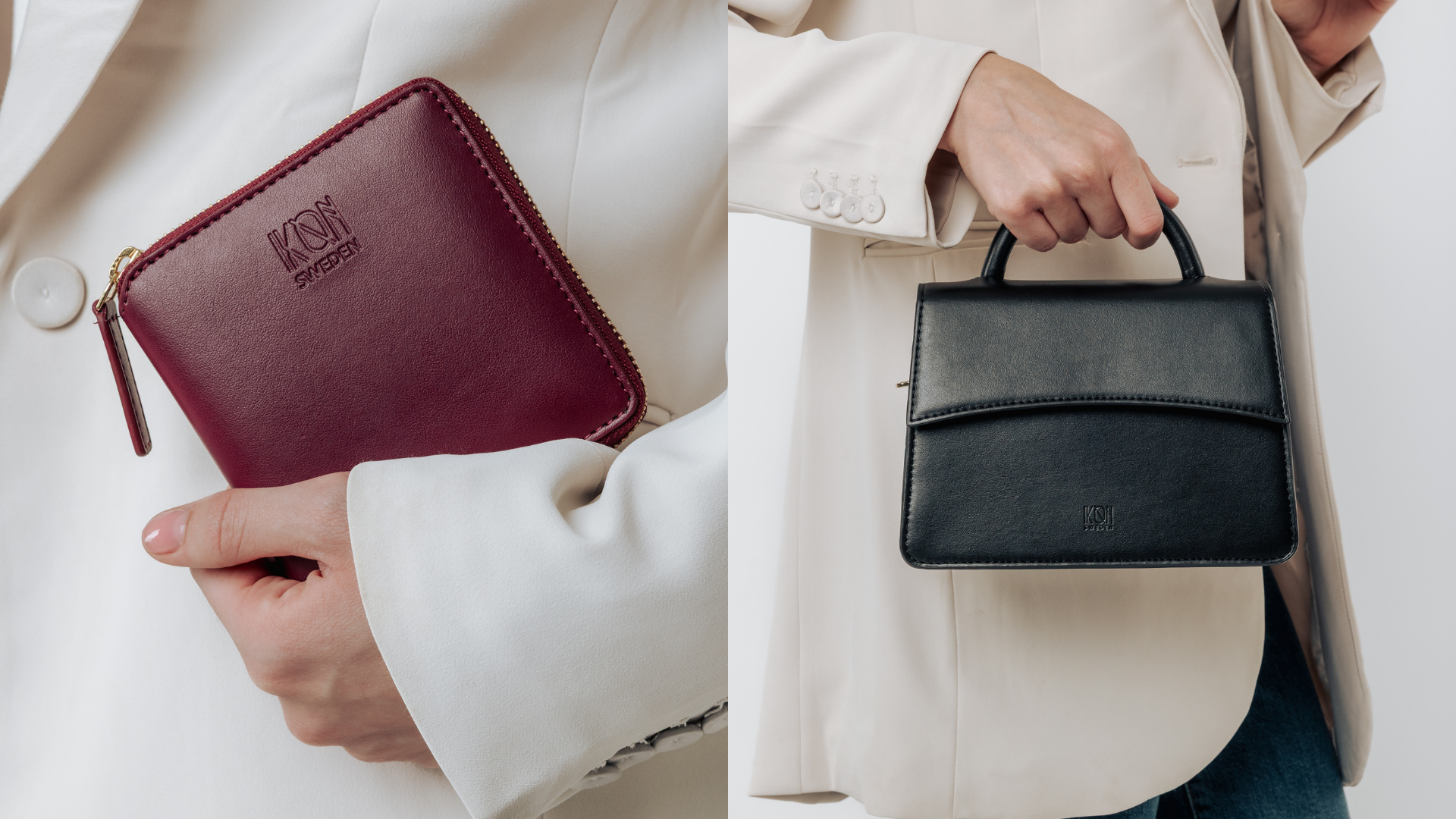 Ethically produced bag and wallet designed for everyday use