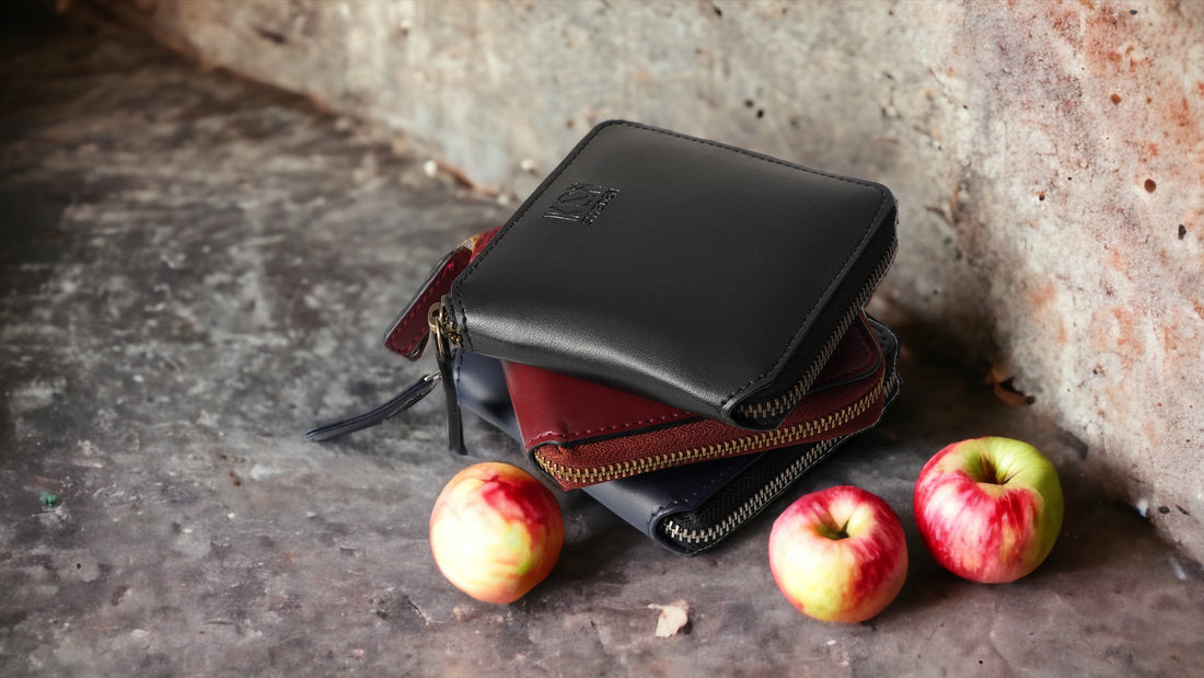 apple leather vegan wallets