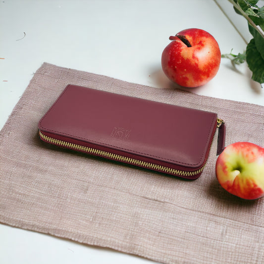 Apple leather womens vegan wallet 