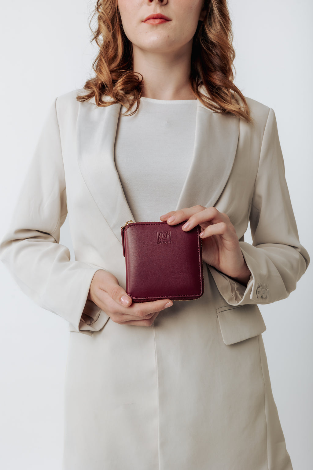 Wine Red Small zip wallet