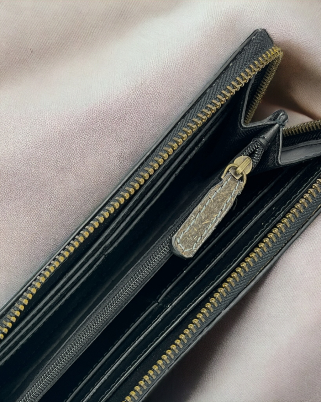 Ash Gray Long Zip Wallet