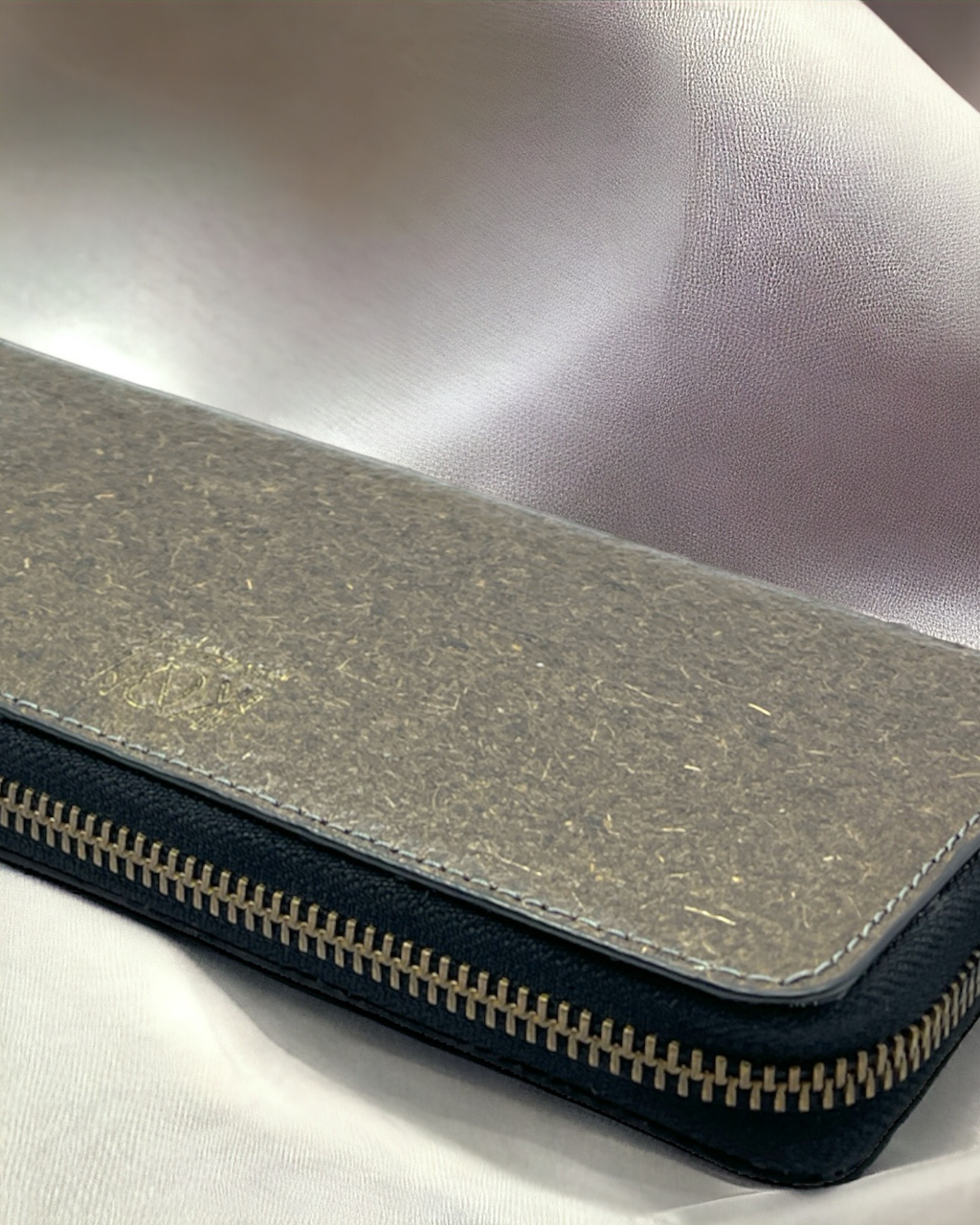 Ash Gray Long Zip Wallet