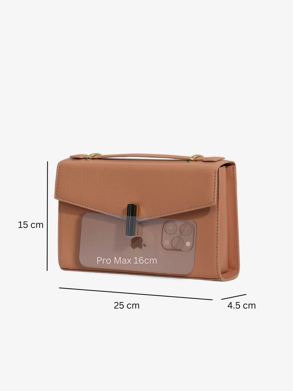 Desert Rose handbag with gold chain 