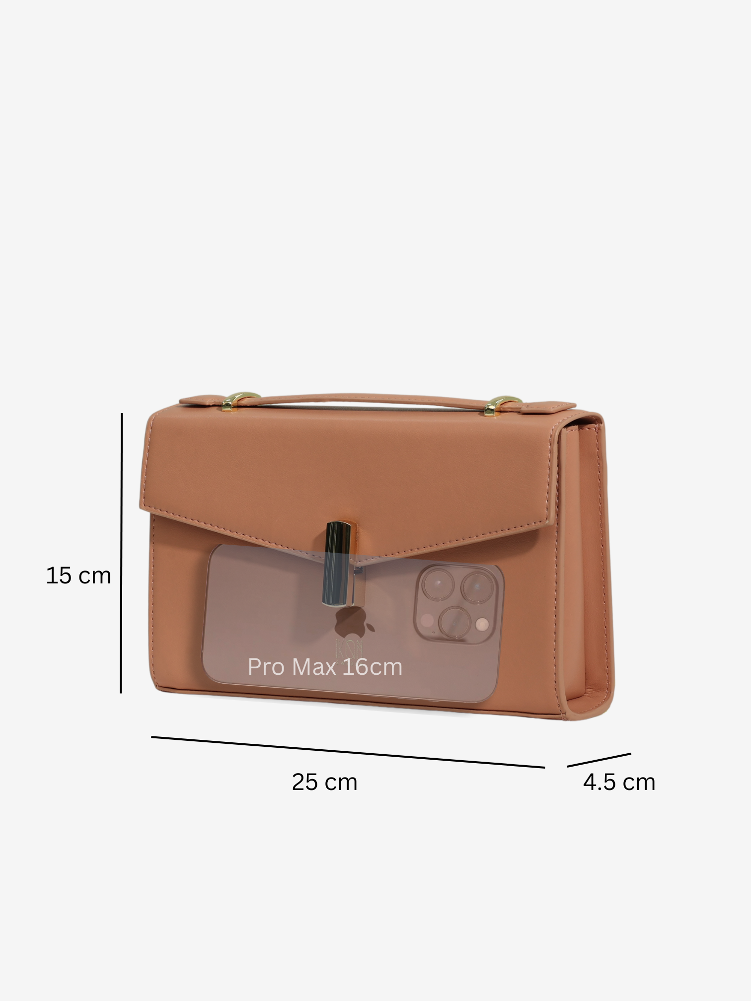 Desert Rose handbag with gold chain 