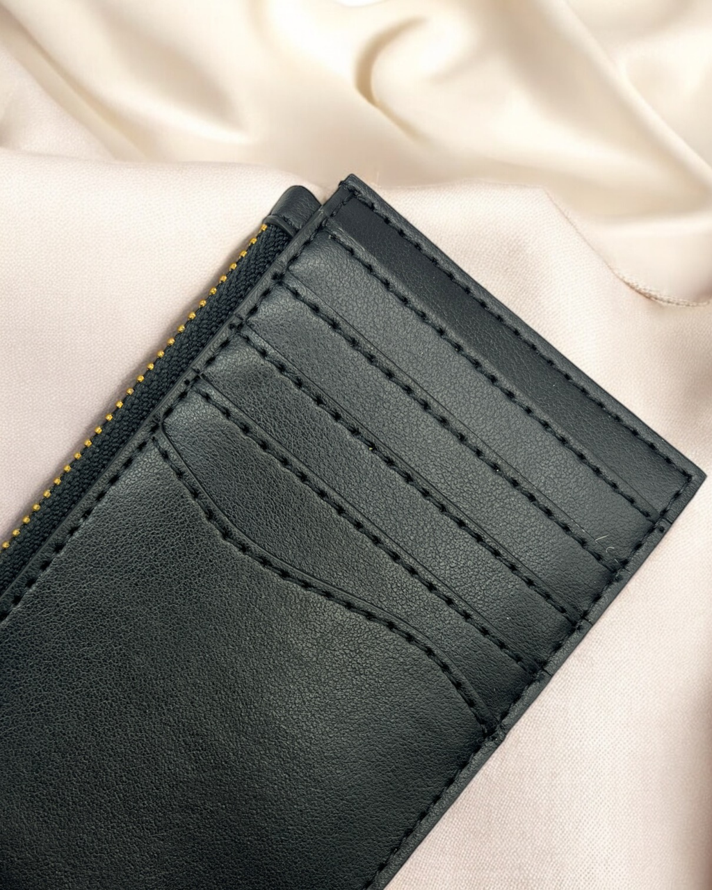 Black Zipper card holder