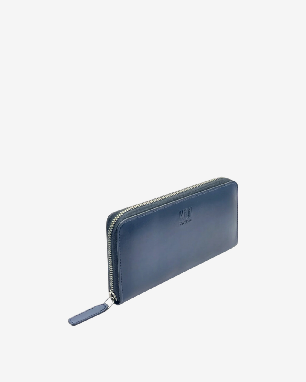 Coastal Blue Long leather zip wallet