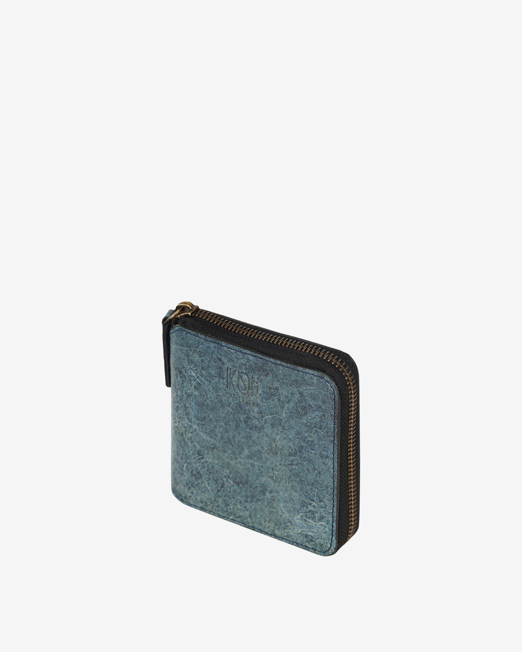 Dark Indigo vegan zip wallet