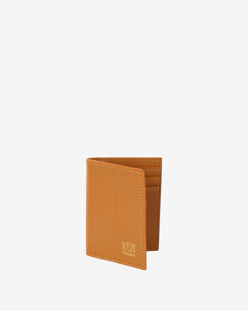 Cognac Bi fold Card Wallet