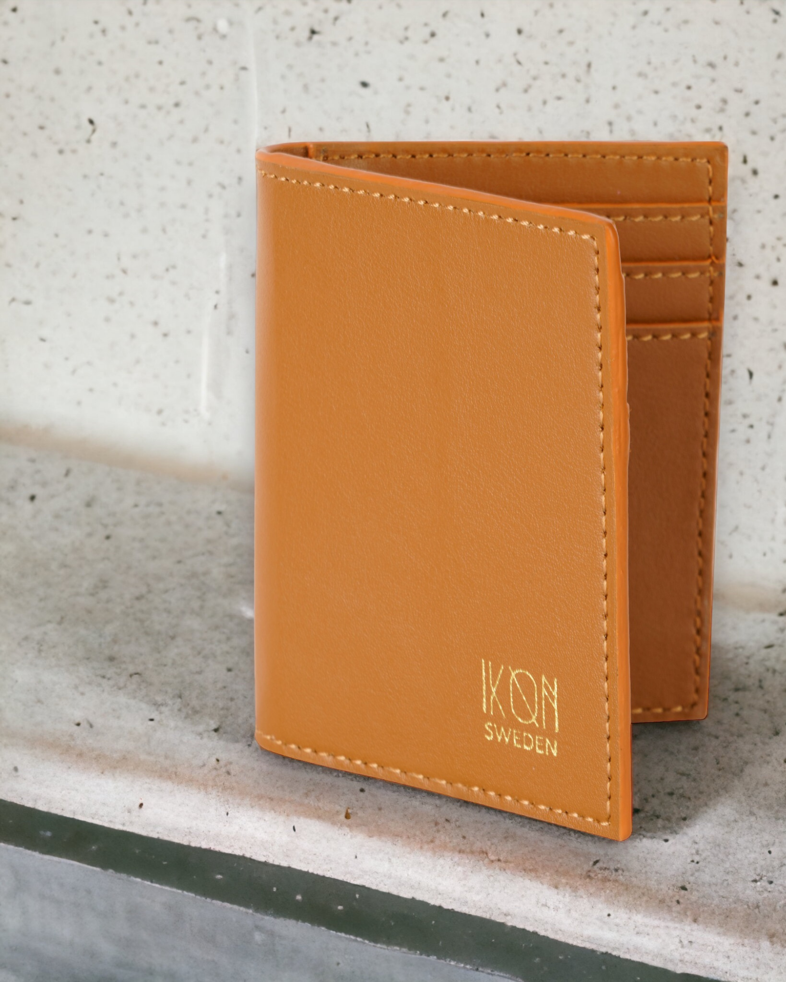 Cognac Bi fold Card Wallet