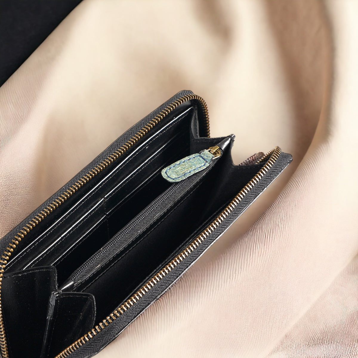 vegan leather zip around women wallet