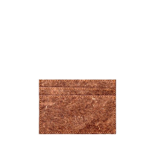 Coconut Leather Card Holder brown