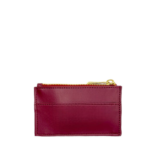 Apple leather card holder wine red