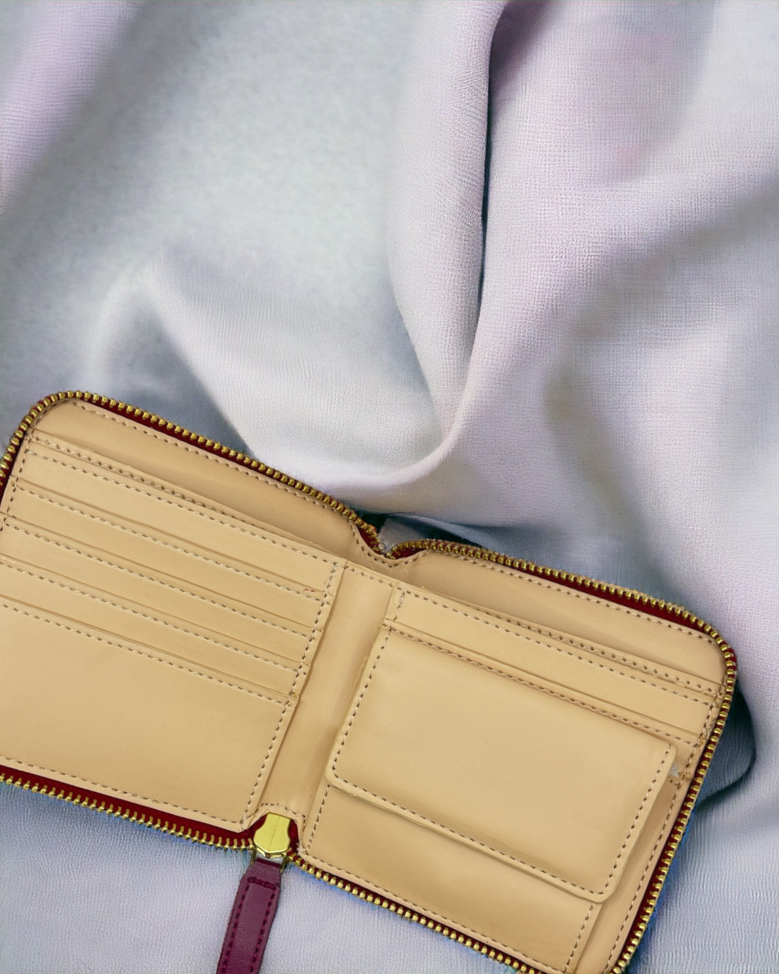 Wine Red Small zip wallet