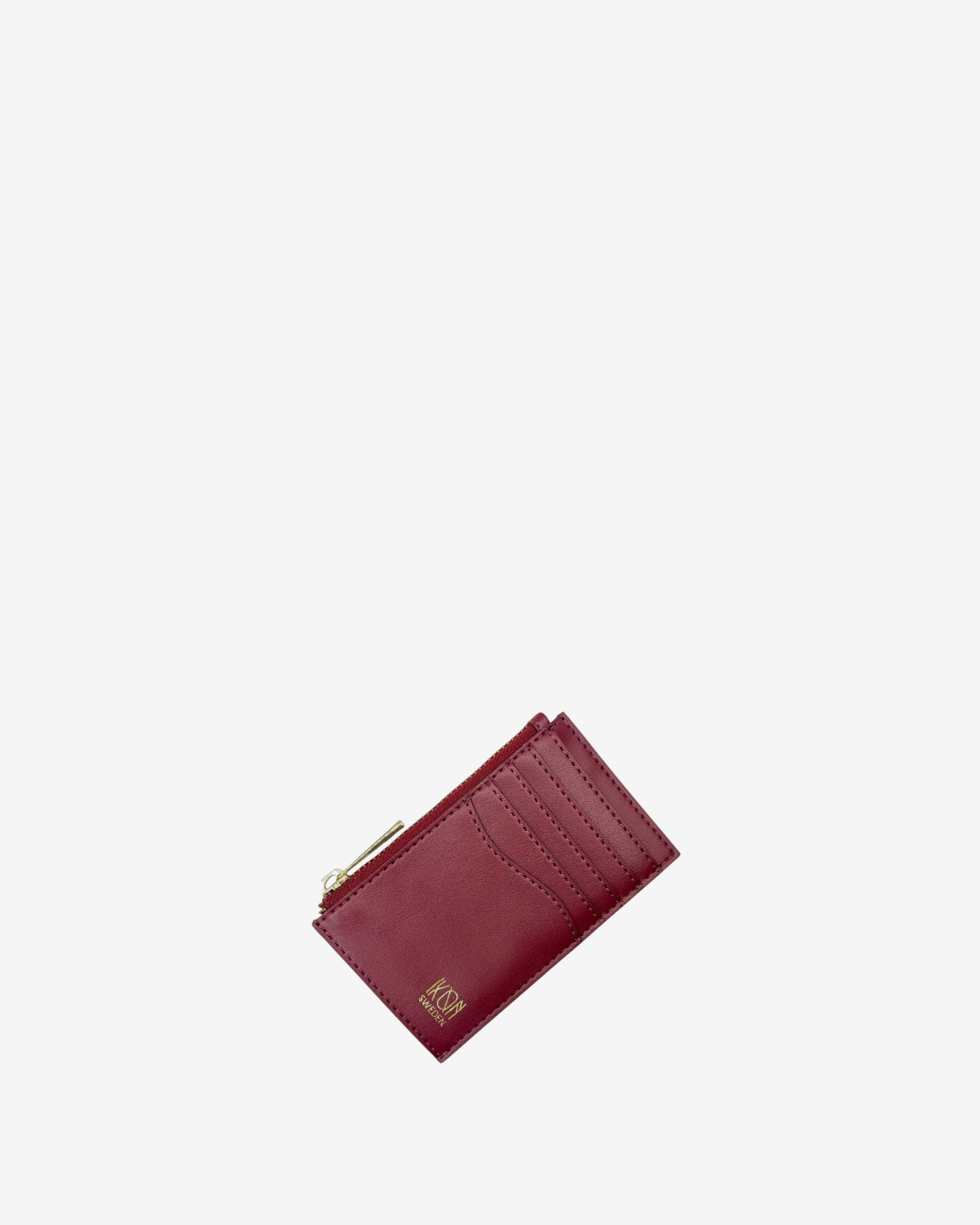 Wine Red Zipper card holder