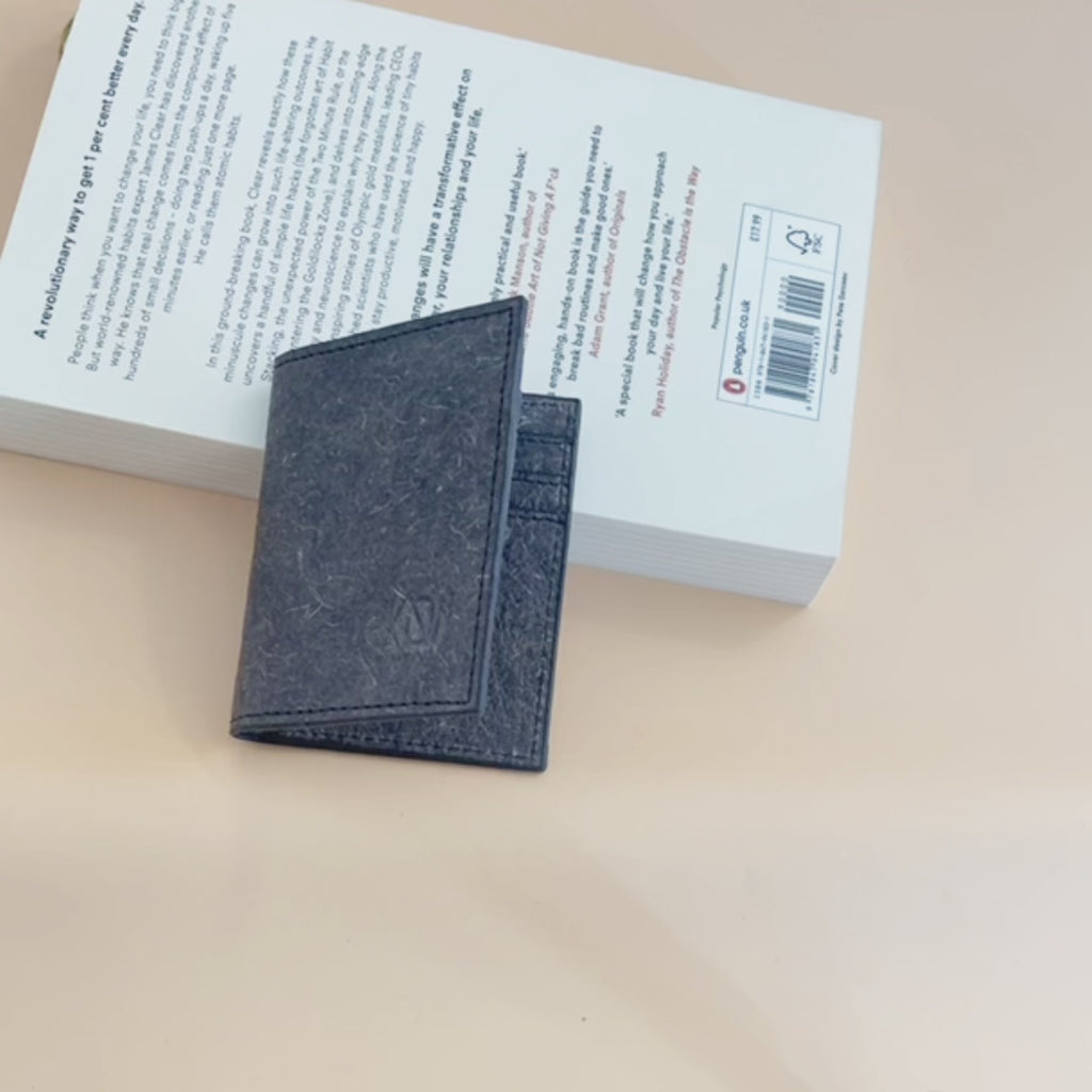 Ash Gray Bi Fold Card Wallet 