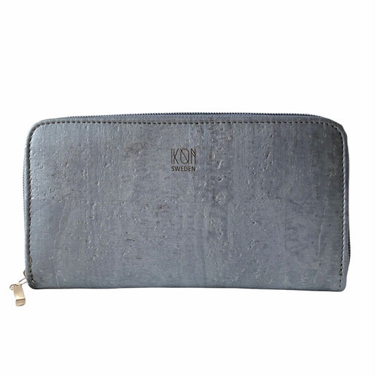 Metallic Grey Lather Wallet 