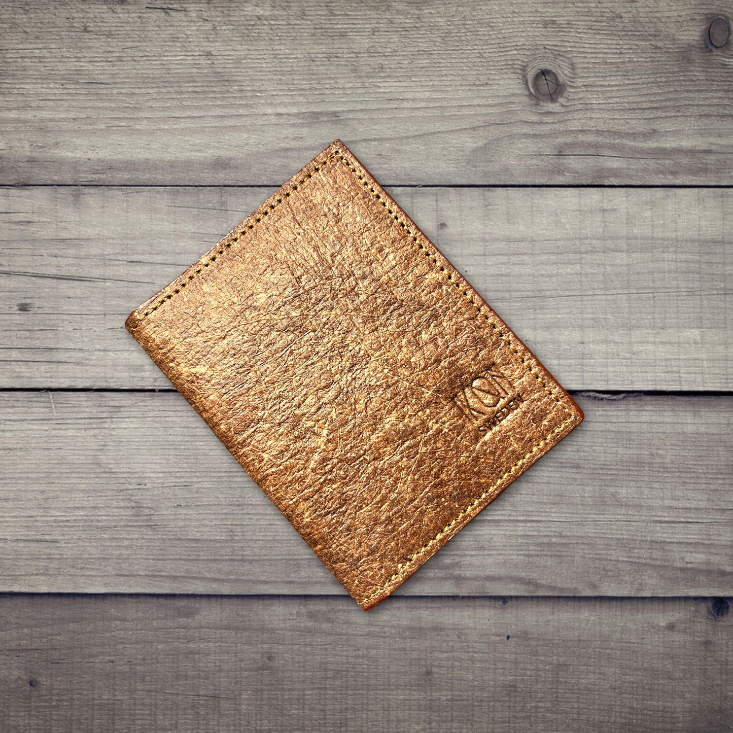 brown leather card wallet